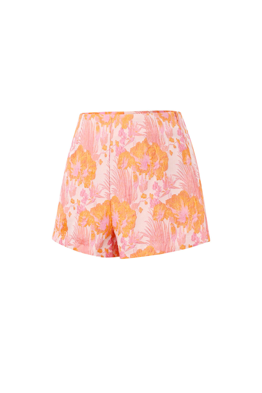 Woven Polyester Fiber Women's Shorts Elegant Floral Print h5Picture2