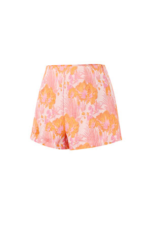 Woven Polyester Fiber Women's Shorts Elegant Floral Print h5 Picture2