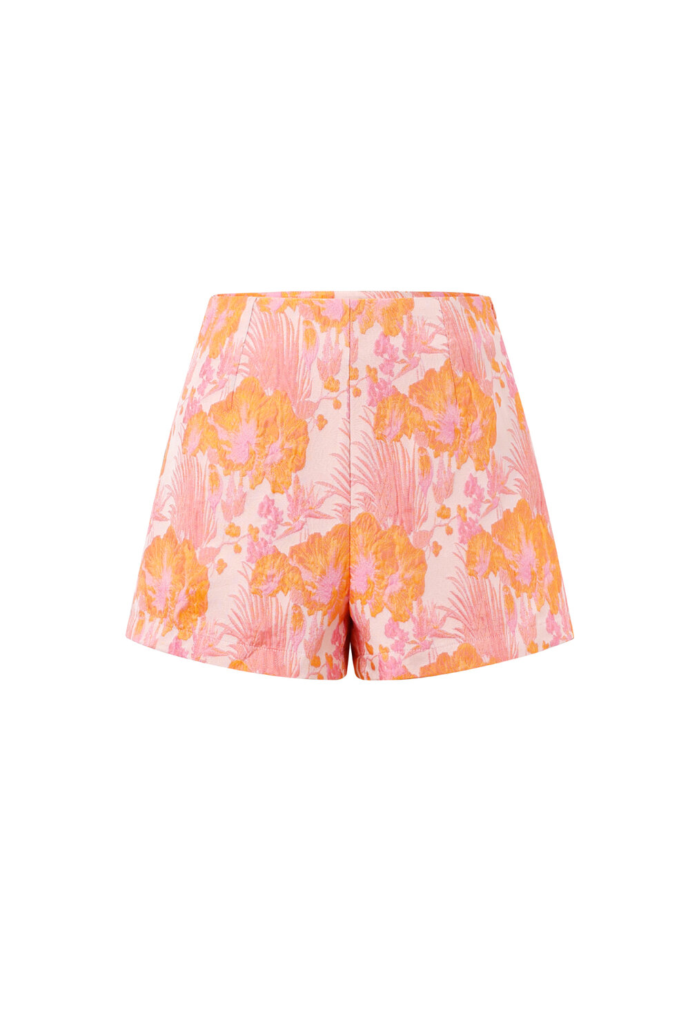Woven Polyester Fiber Women's Shorts Elegant Floral Print