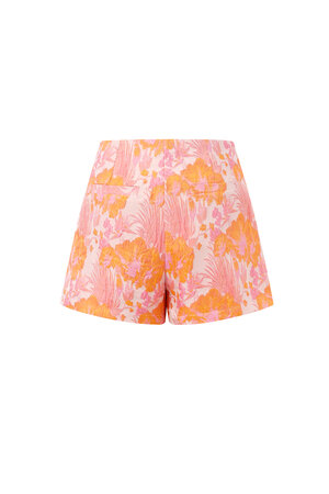 Woven Polyester Fiber Women's Shorts Elegant Floral Print h5 Picture3