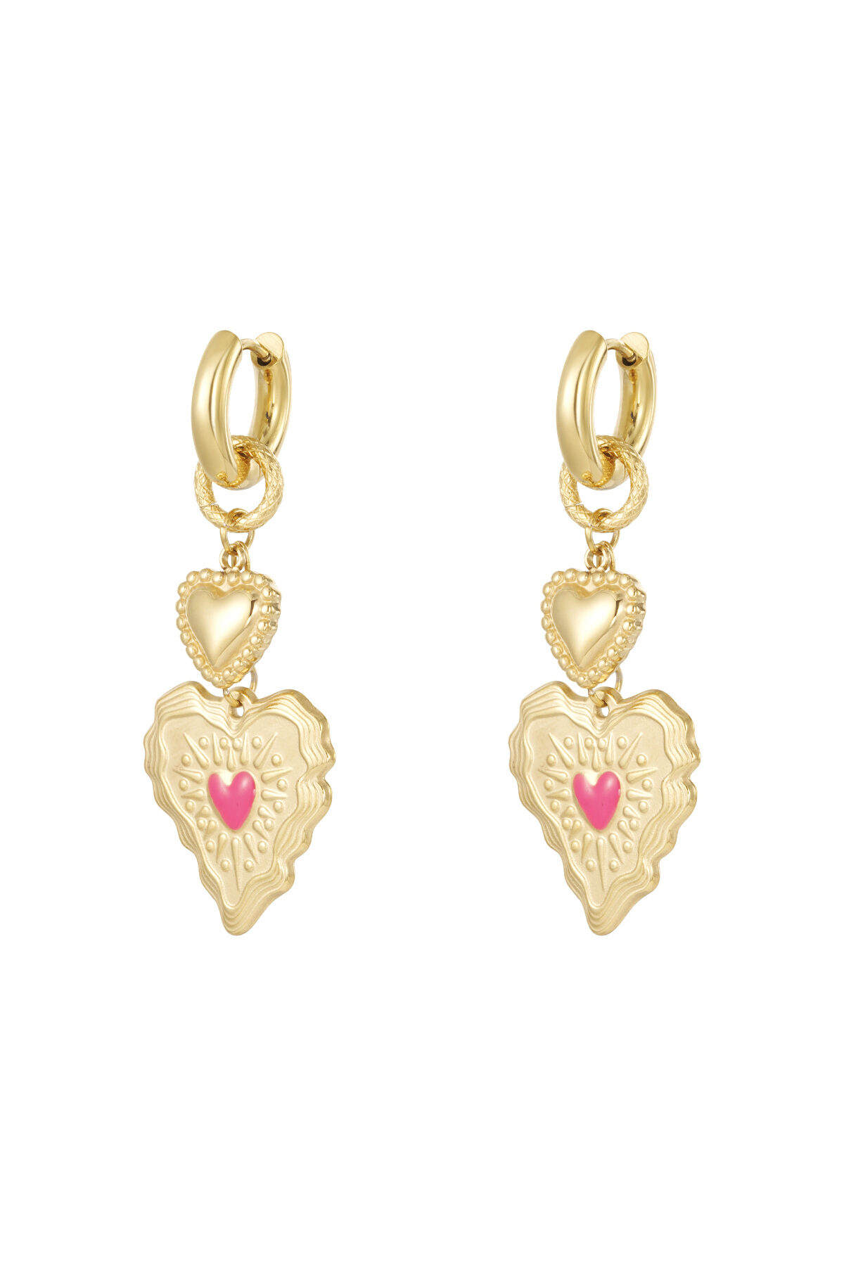 Stainless Steel Drop Earrings Heart Casual Daily Simple Series Women's jewelry 2