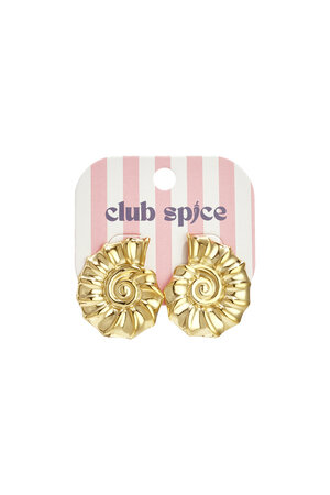 Spiral shell statement earrings h5 Picture5