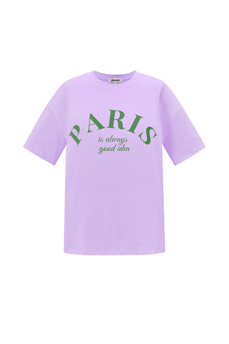 Cotton Women's T-shirt Casual Letters 2