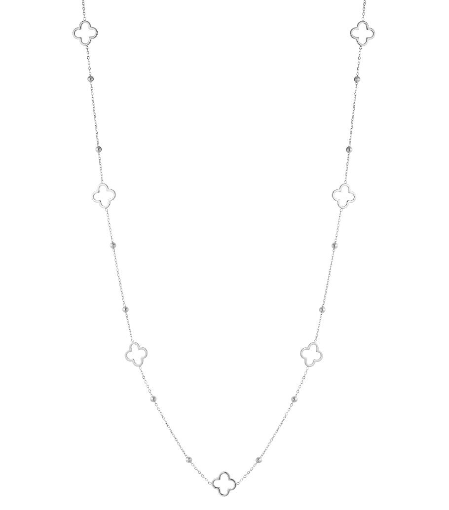 collar largo con dijes de trébol h5