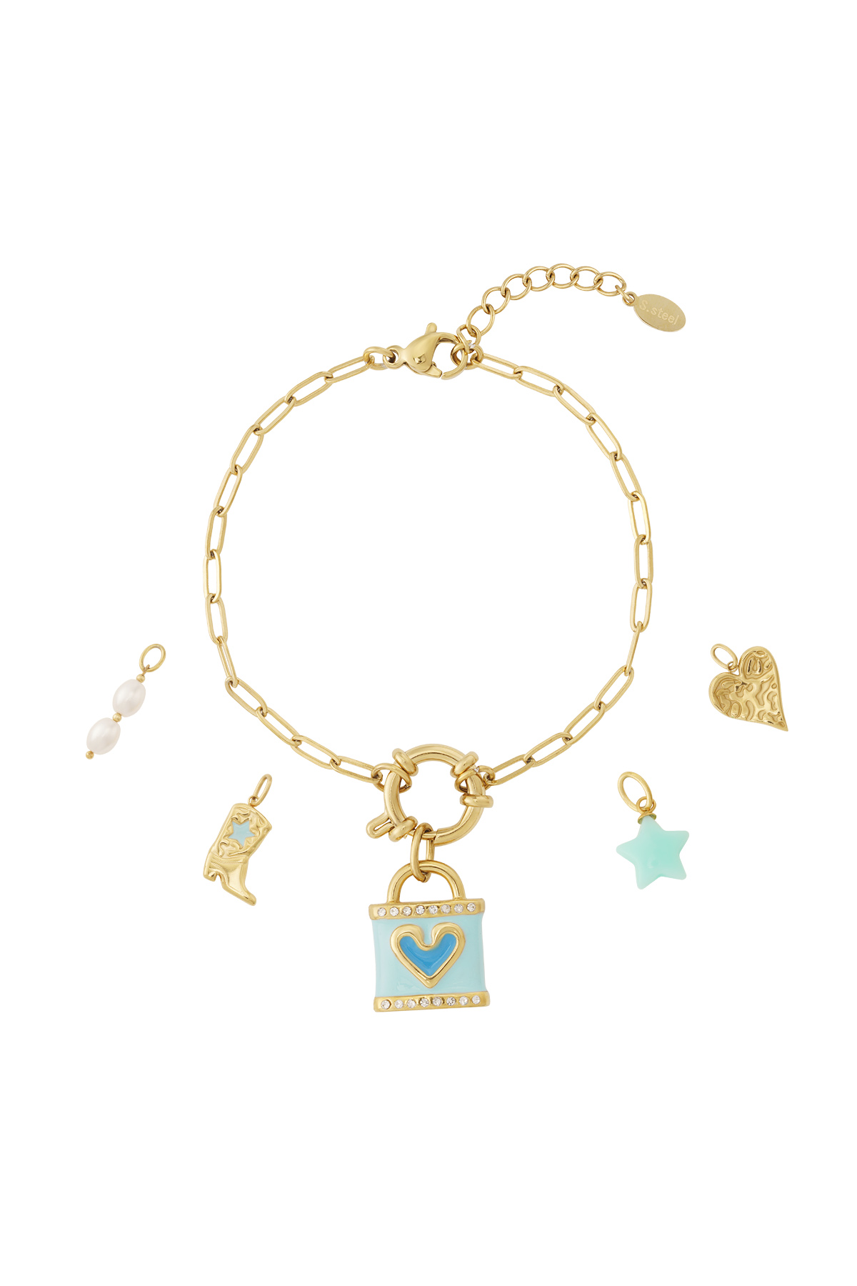 Blue love DIY bracelet 