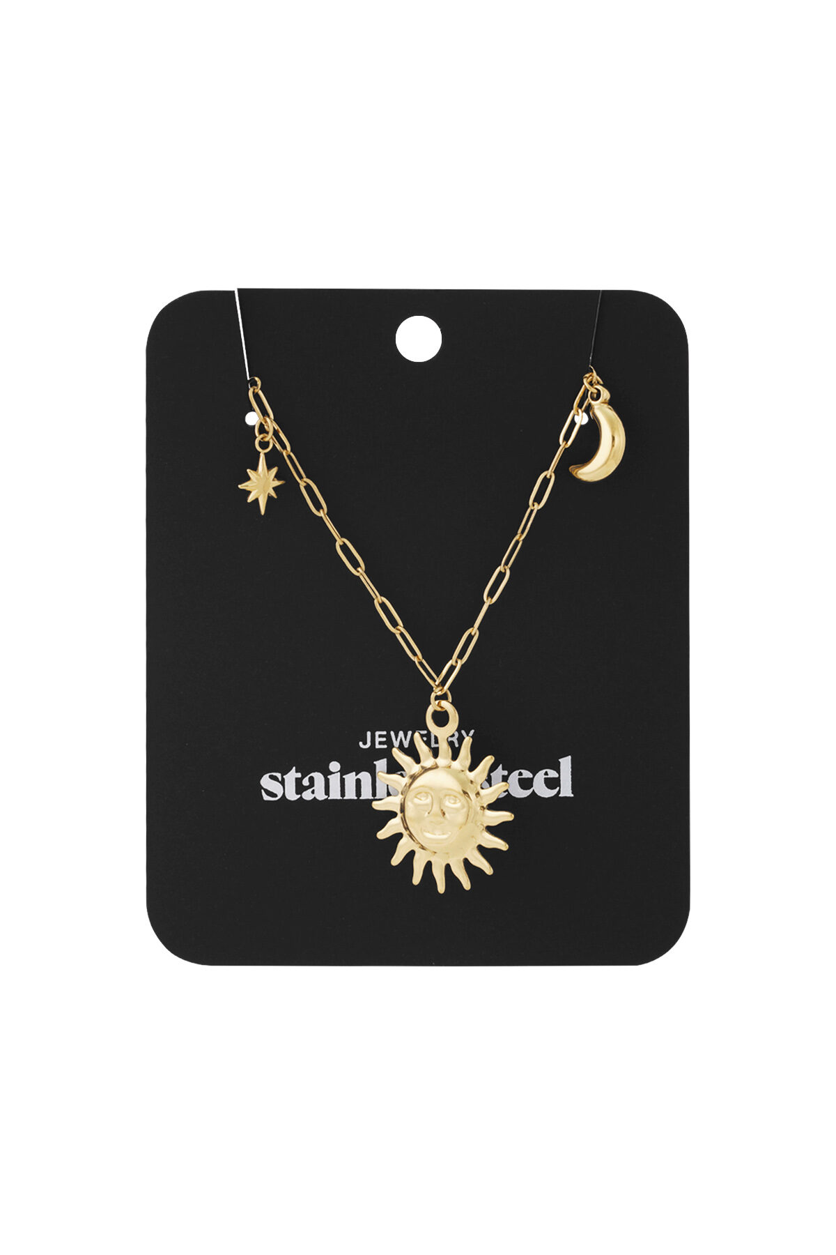 Sun Moon Star long Necklace h5 Picture3