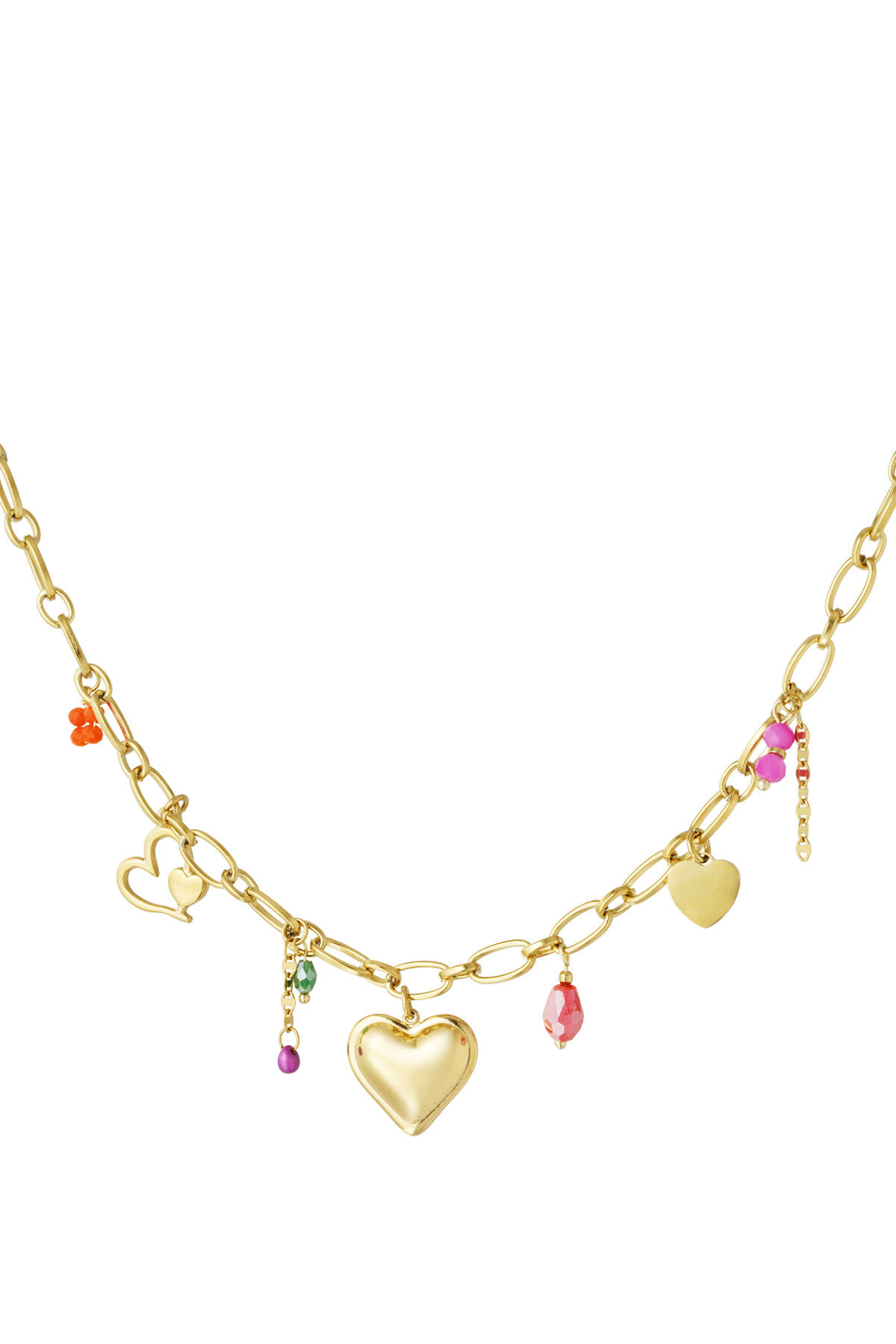 collana con ciondolo colorato love h5