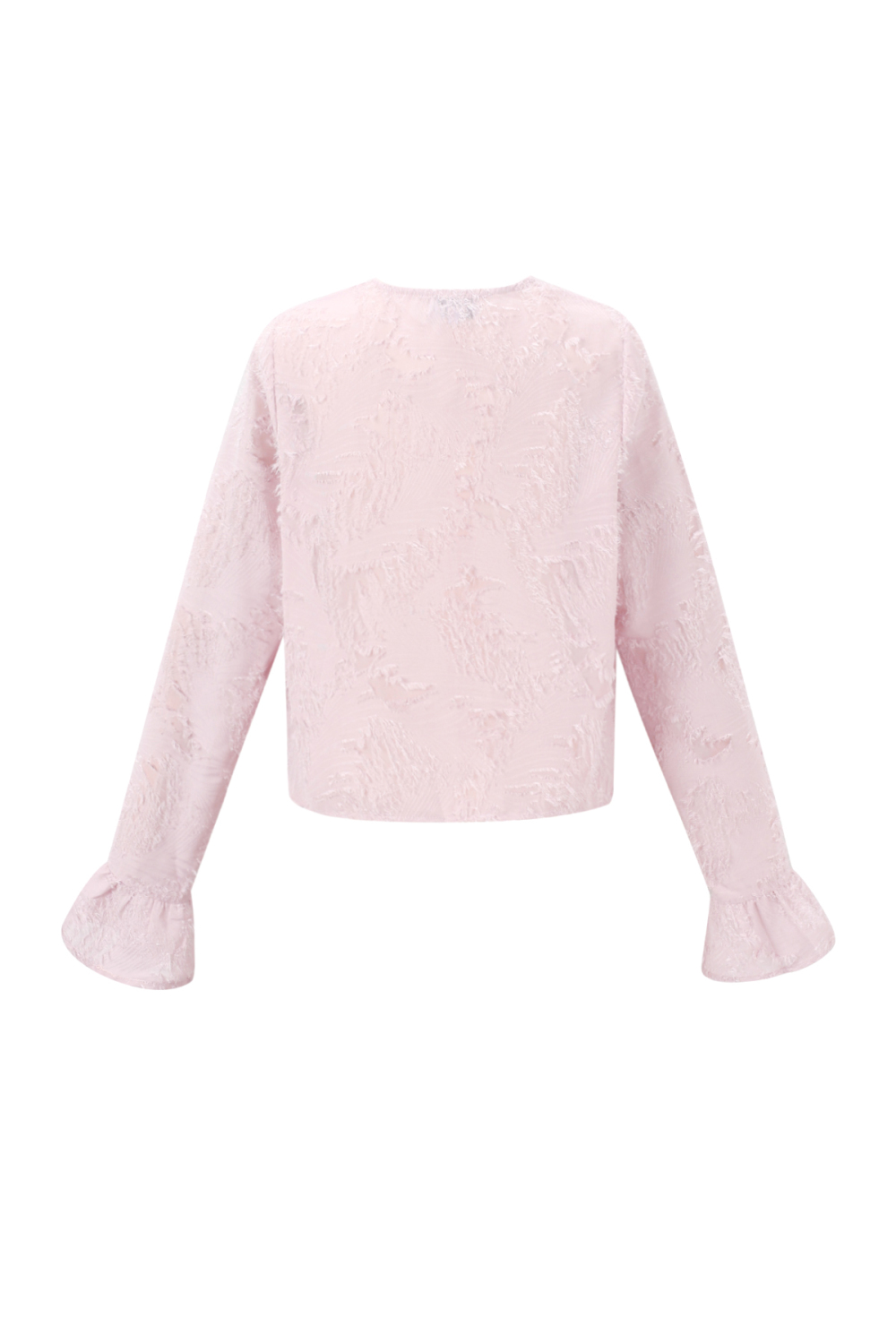 Tessuto Fibra Di Poliestere Donne Top A Manica Lunga Elegante Colore Puro Primavera/Estate Immagine3