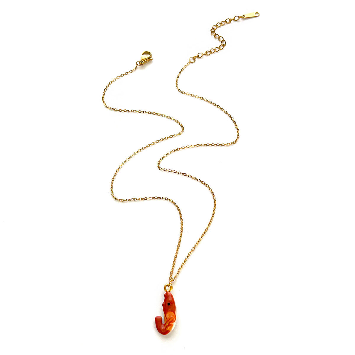 Golden Shrimp Necklace Picture2