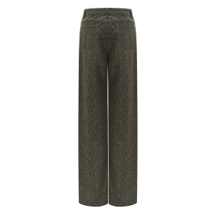Woven Cotton Women's Straight Leg Pants Leopard Print Fall/Winter h5 Picture3
