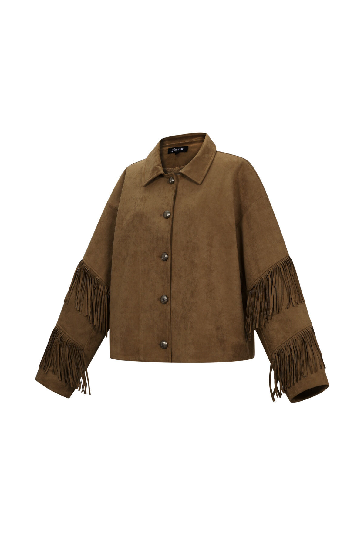 Woven Polyester Fiber Women's Blouse Casual Solid Color Fall/Winter Fringe Detail h5 Picture2