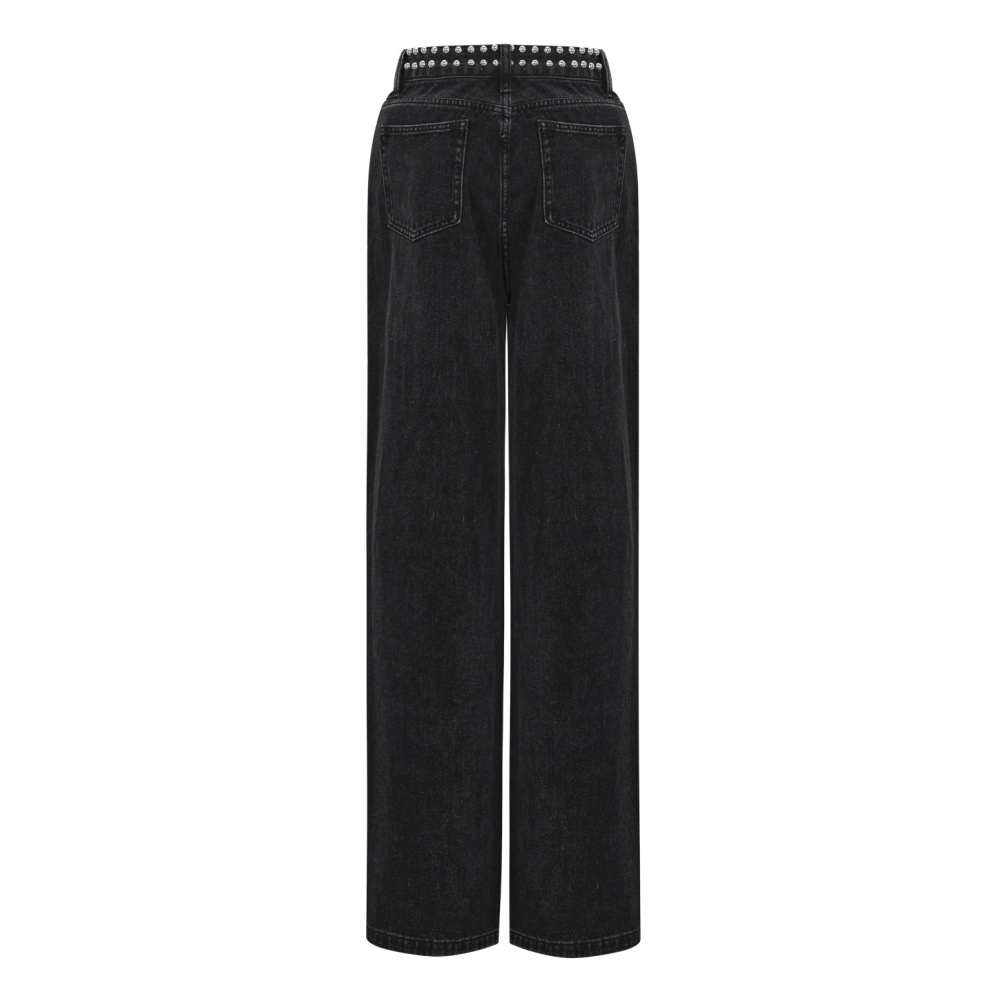 Woven Cotton Women's Straight Leg Pants Street Solid Color h5Picture3
