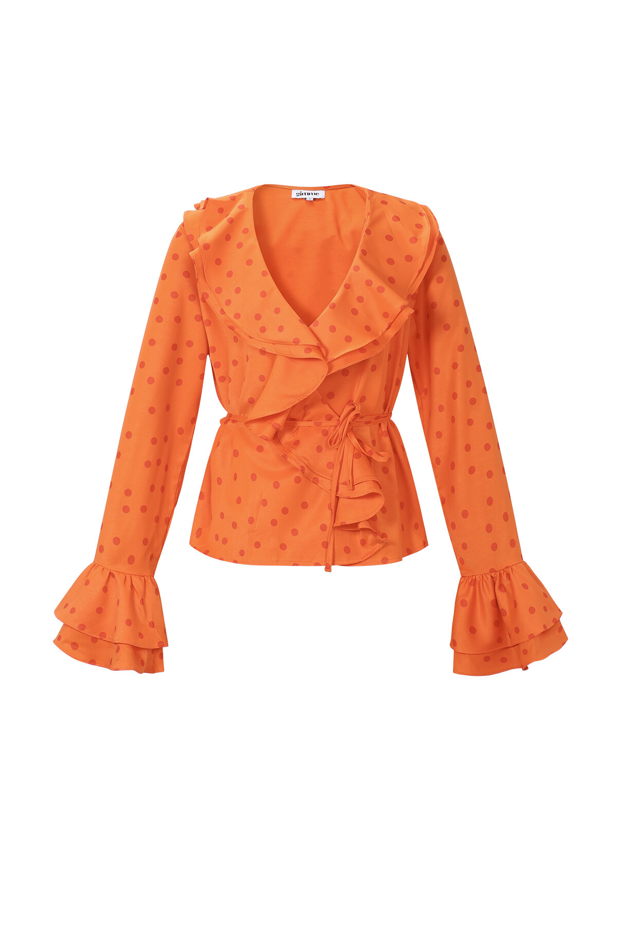 Ruffle Blouse Polka Dot h5