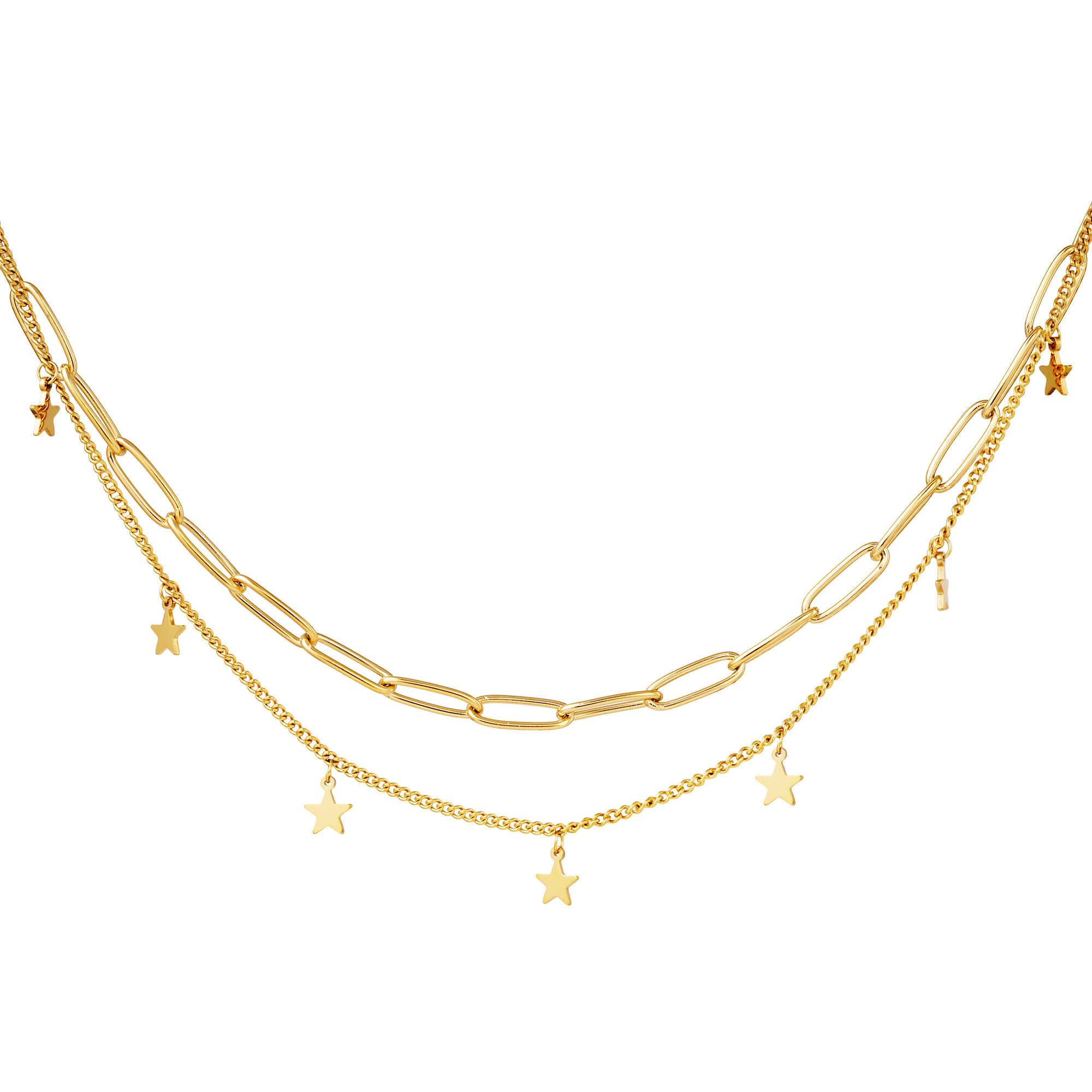 Necklace Chain Star Gold 