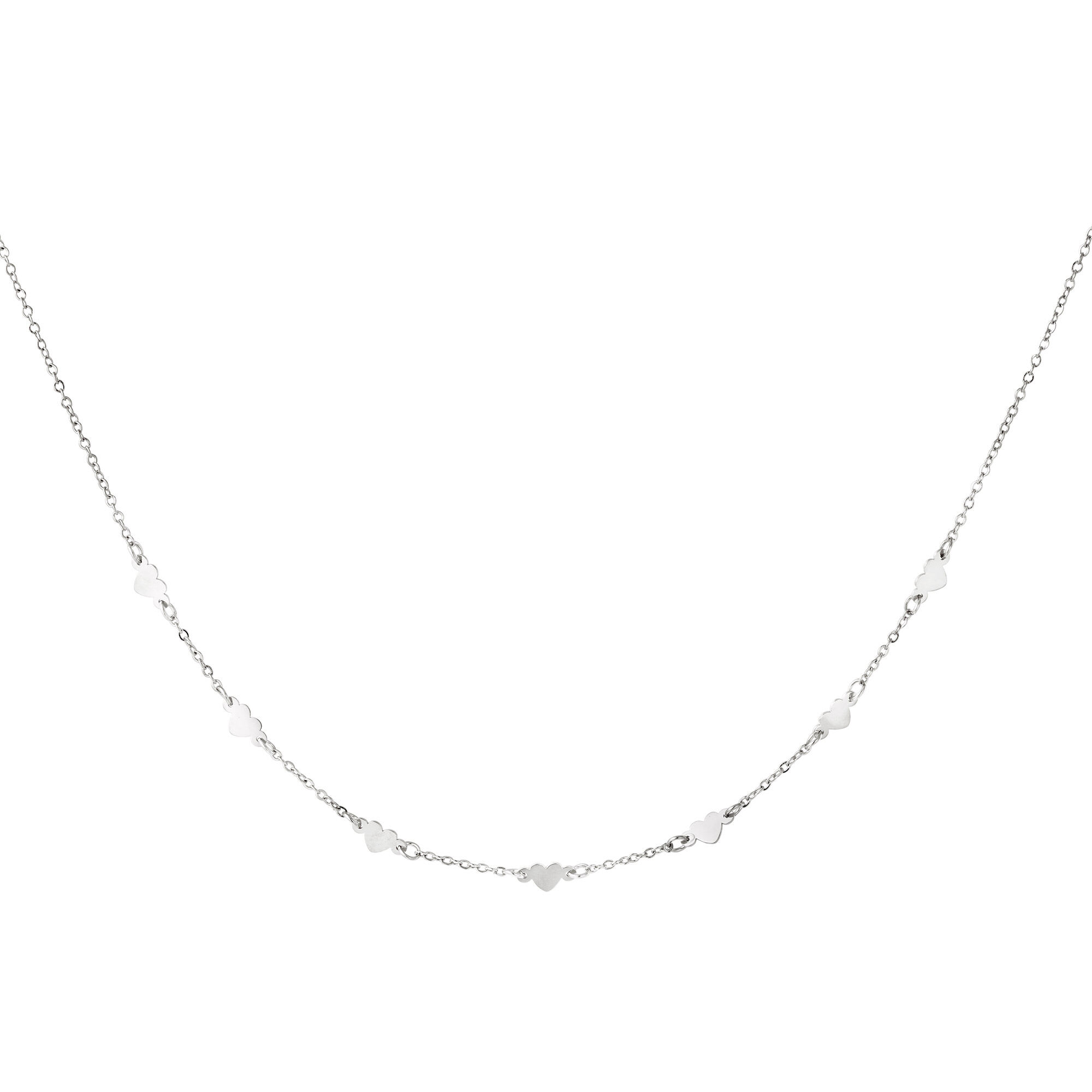 Stainless steel necklace heart h5