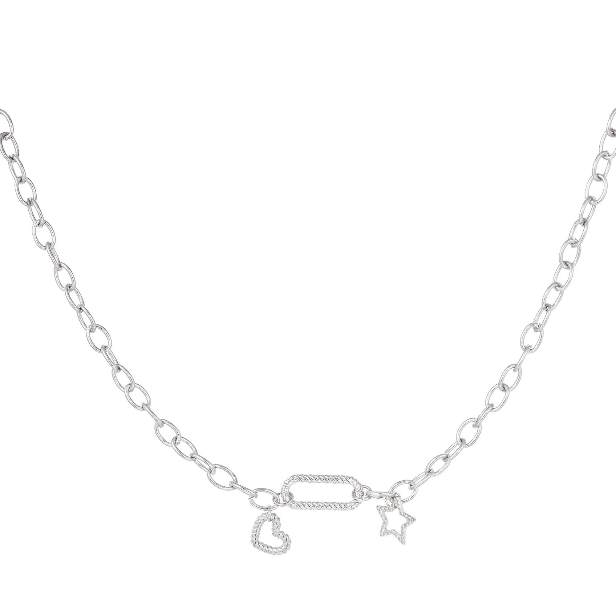 Necklace with pendant and charms