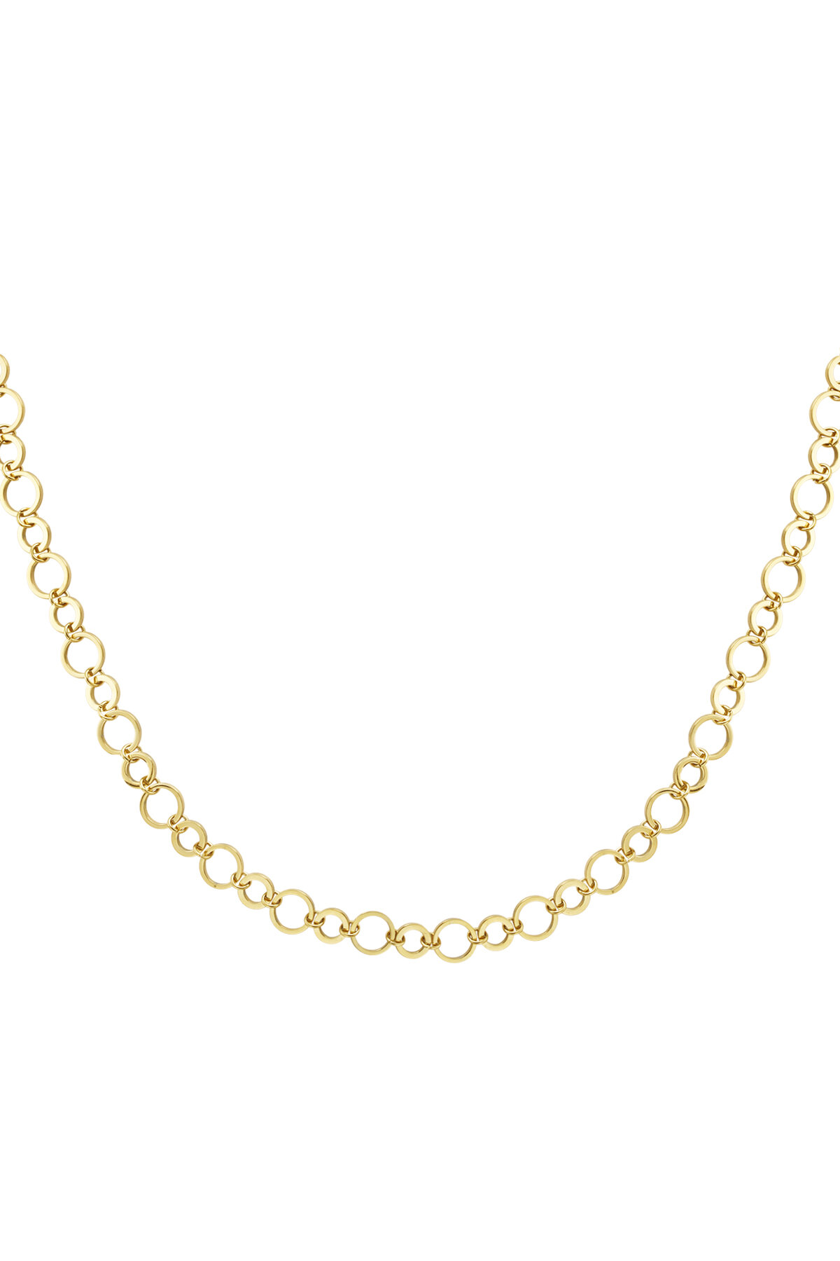 collana maglie tonde piccole e grandi 
