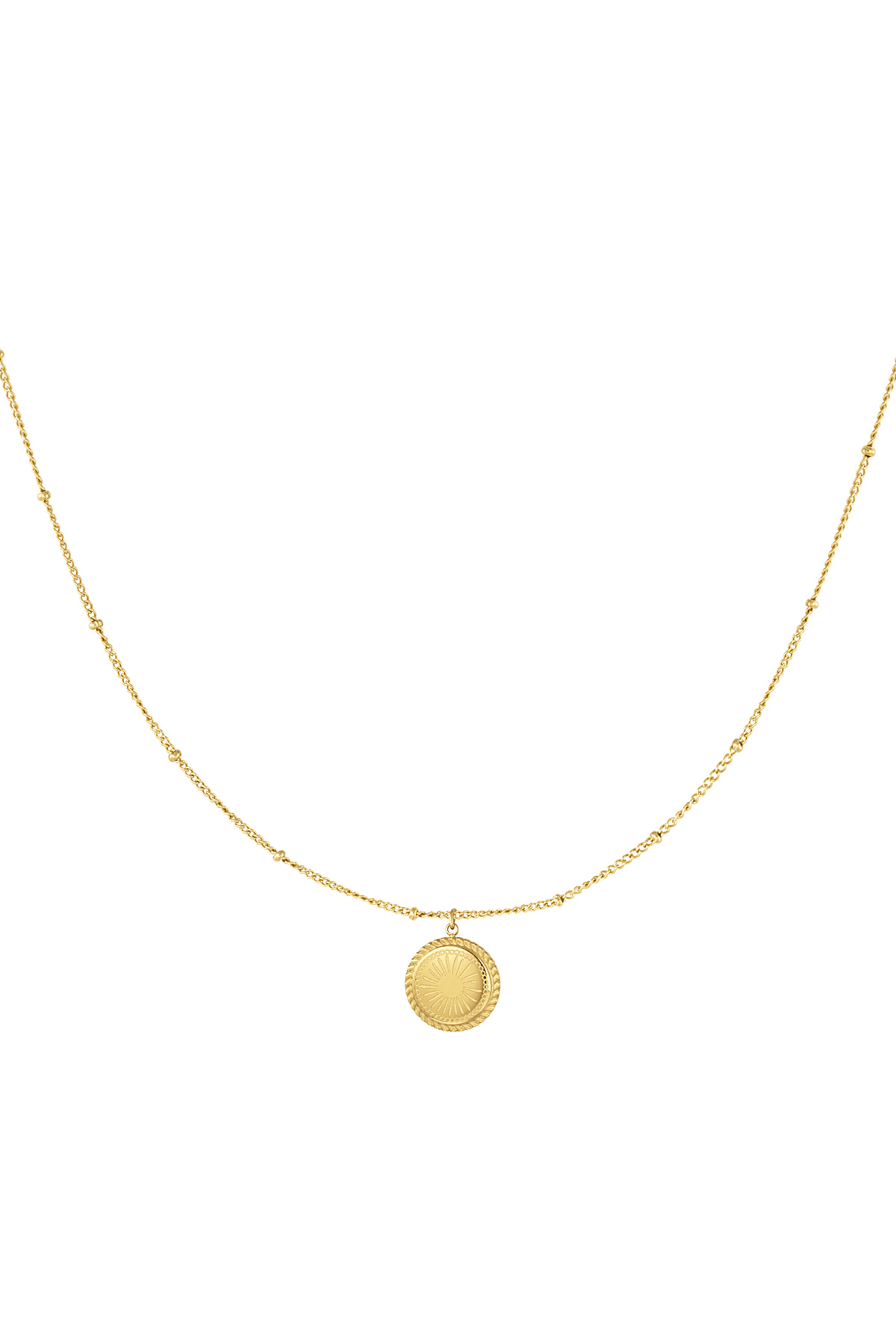 necklace double round coin