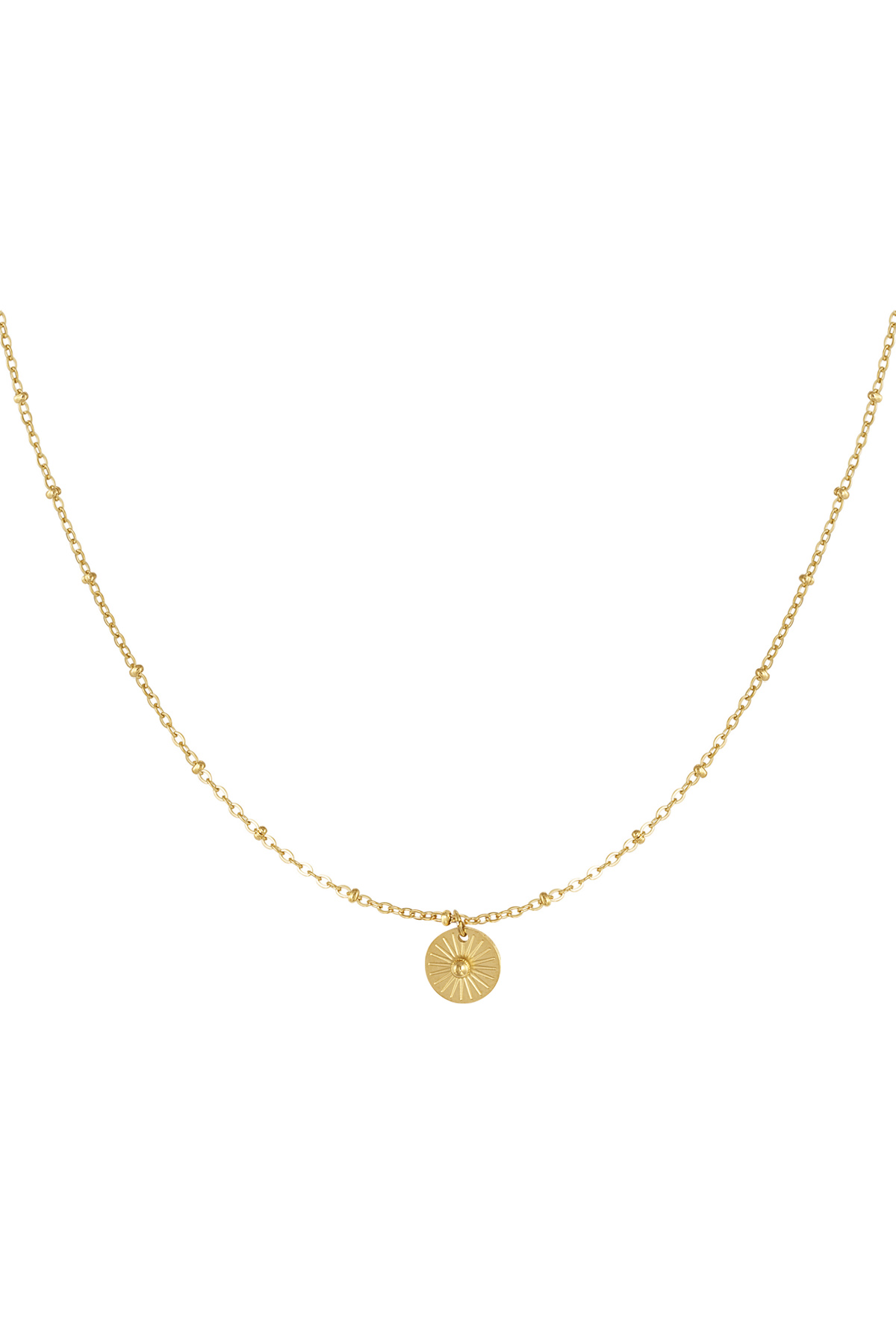 collana con moneta tonda h5 