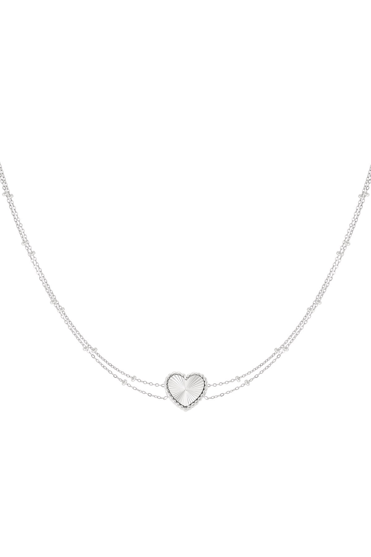 collana cuore con palline 