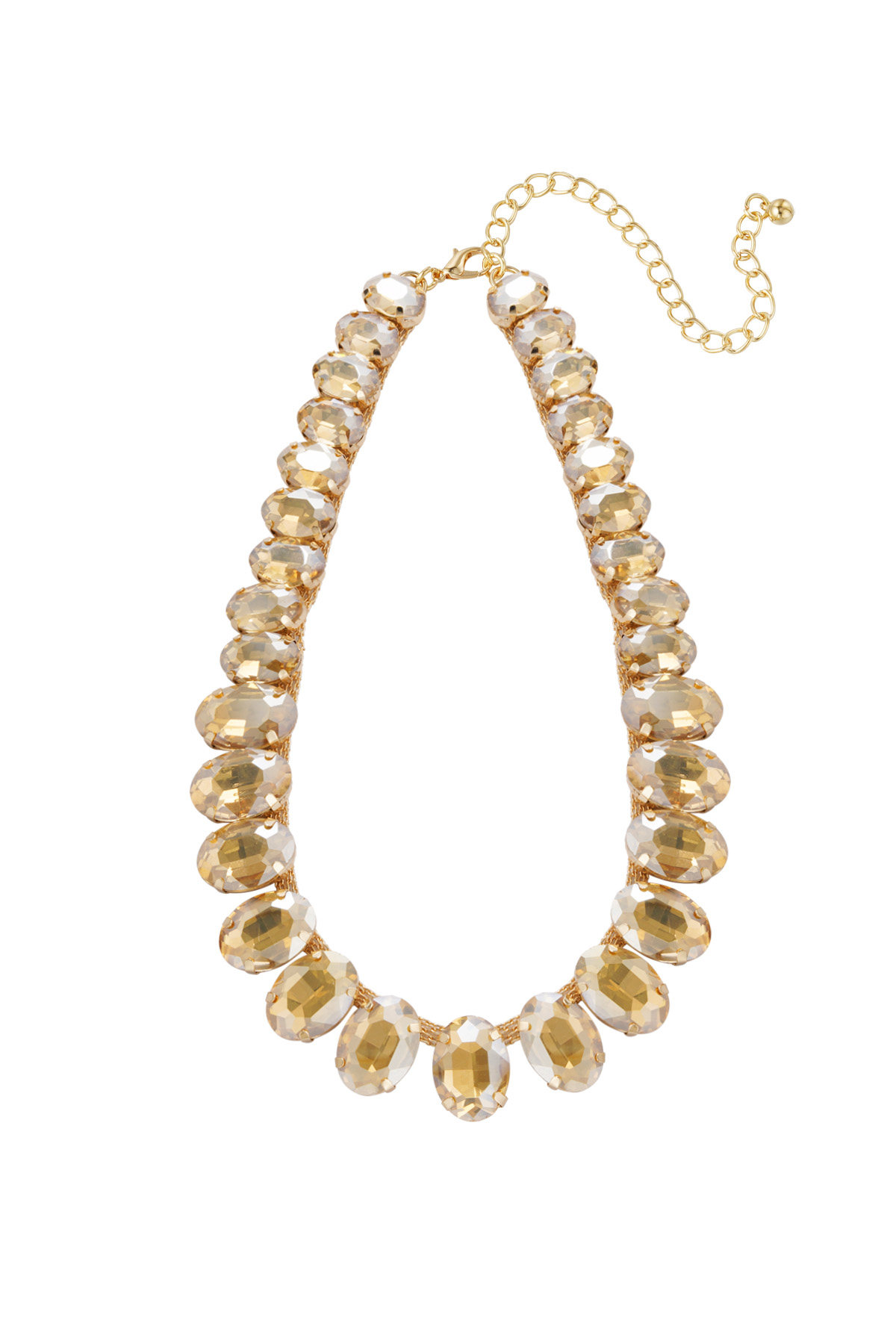 Necklace large oval beads