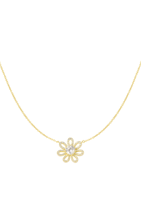 necklace rhinestones flower