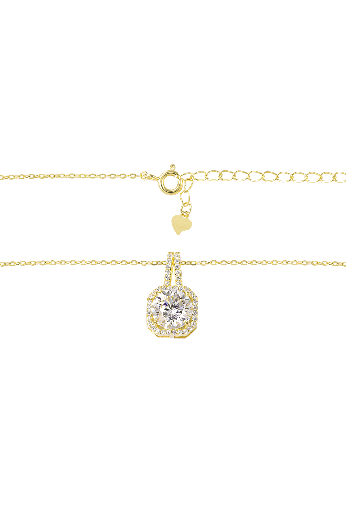 Groothandel 925 Sterling Zilveren Klavertje Steen Ketting Set van 1, foto 5 van 6
