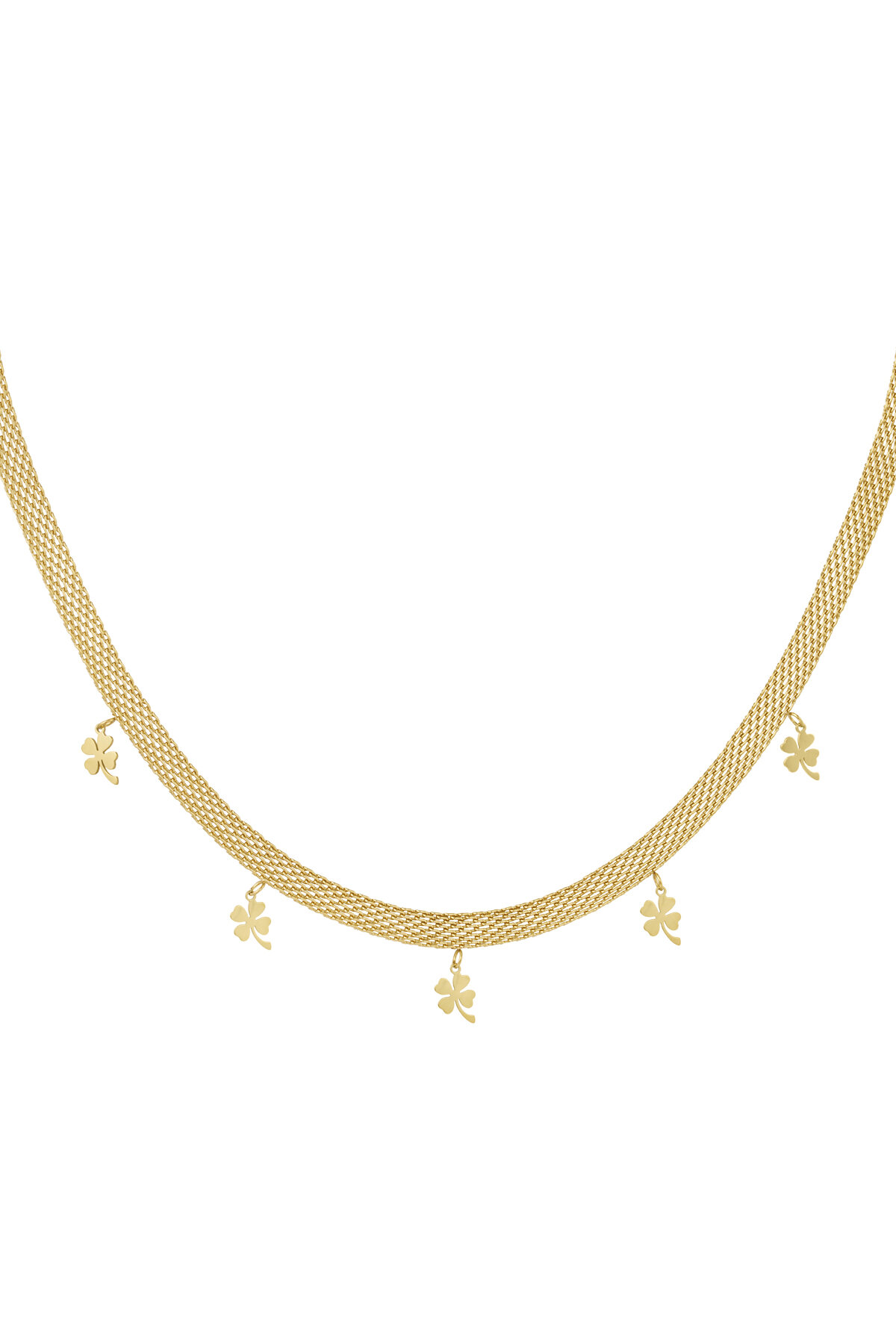 Necklace Robust With Clovers