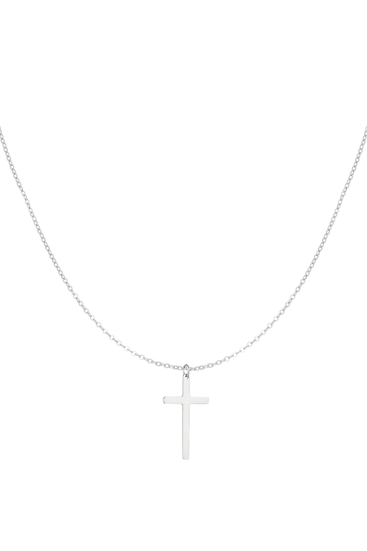 Necklace cross charm - Silver Color color 2