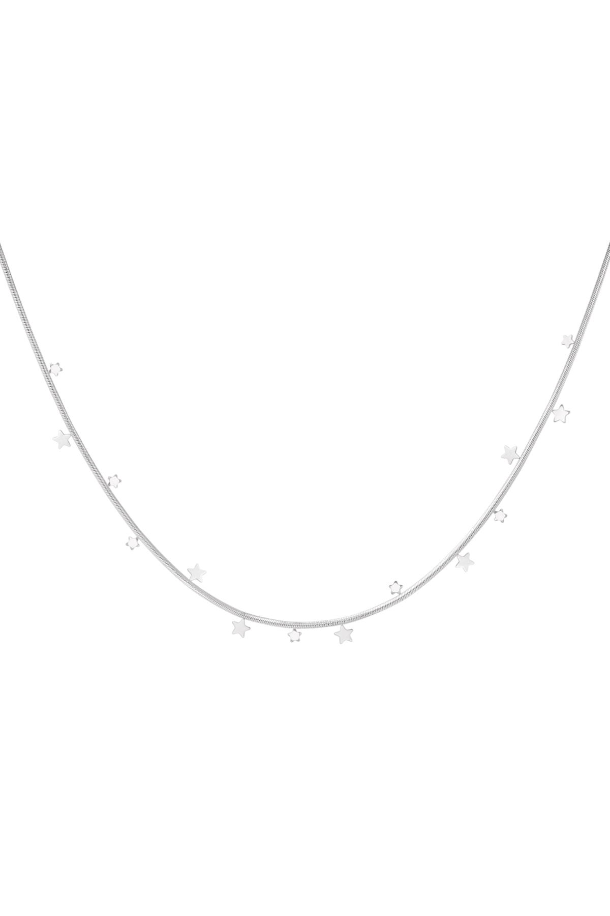 Groothandel Sterrenpatroon RVS Halsketting voor Vrouwen Sleutelbeenketting 30-40 cm Simple Series, foto 3 van 3