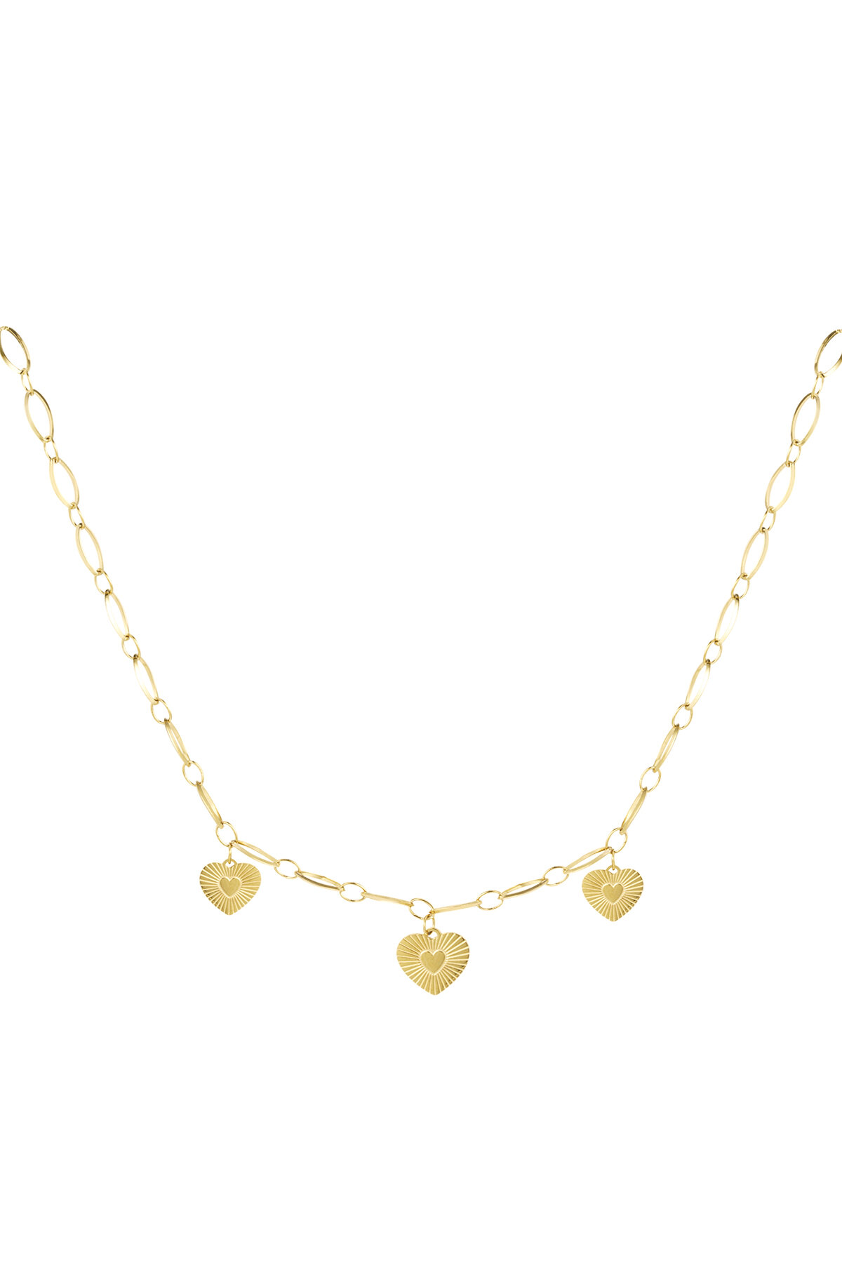 collar tres corazones monedas 