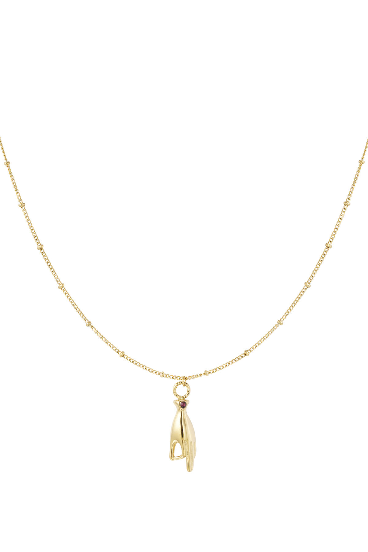 Collana con ciondolo a mano con pietra - Colore oro/viola 2