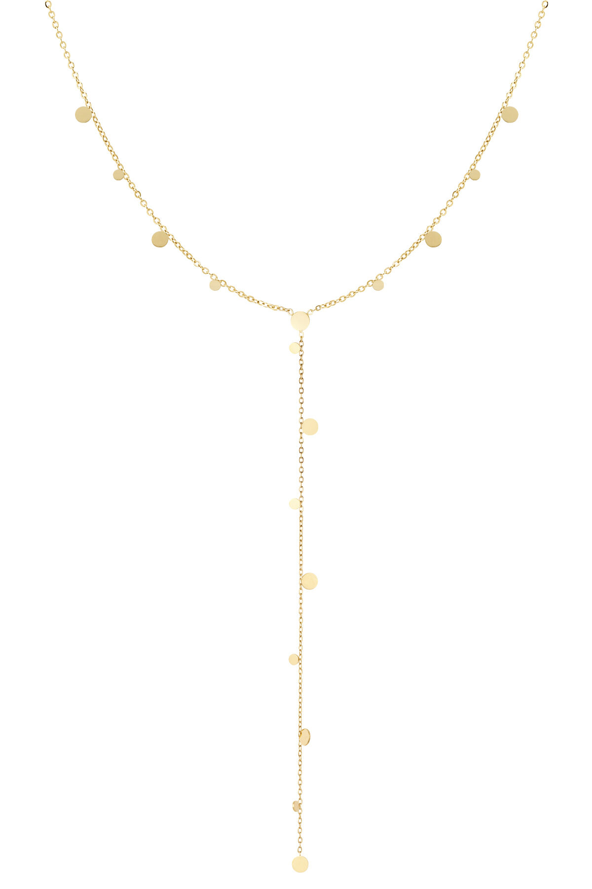 Halsketten-Mittelstück Kreise – Goldfarbe - Goldfarbefarbe h5