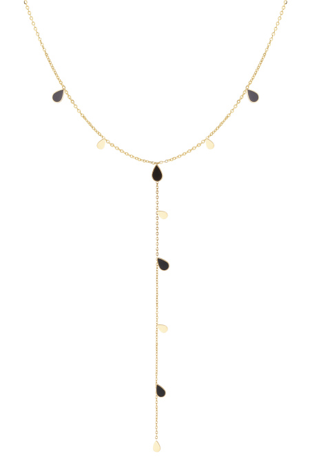 long necklace enamel drop