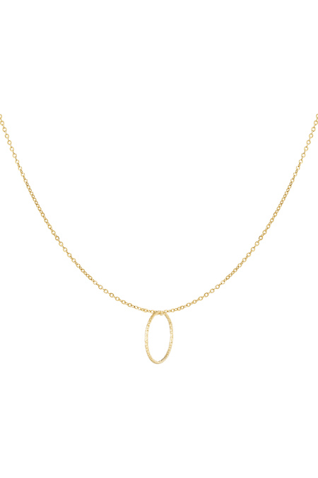 basic necklace with round charm