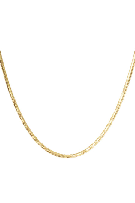 Collana Piatta Con Stampa Lunga - Argento-4.0Mm