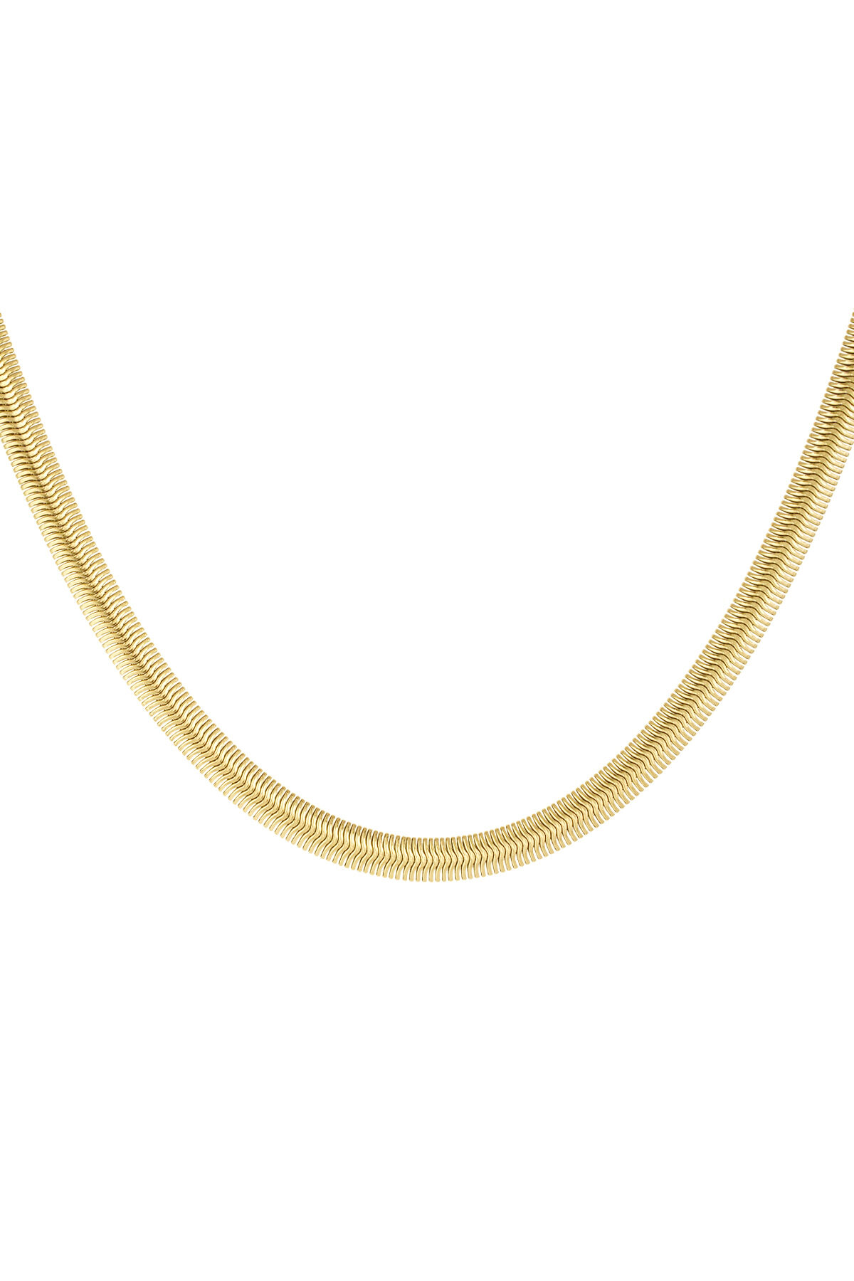 necklace flat with print - Gold color-6.0mm h5 
