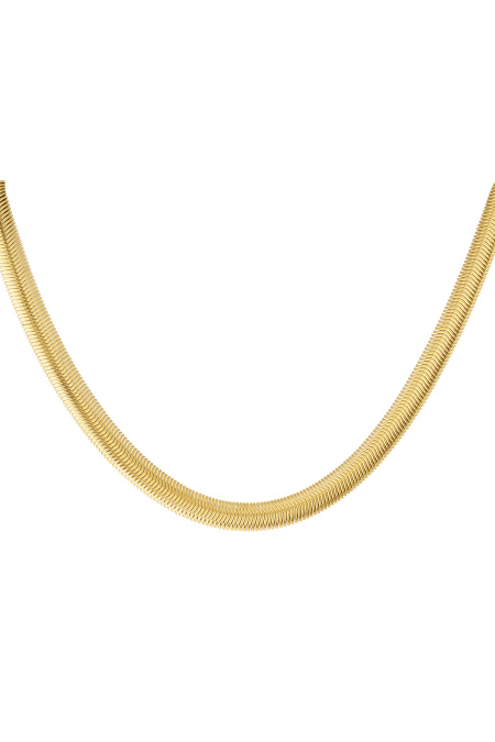Collana Unisex Intrecciata Piatta - Argento - 8.0Mm