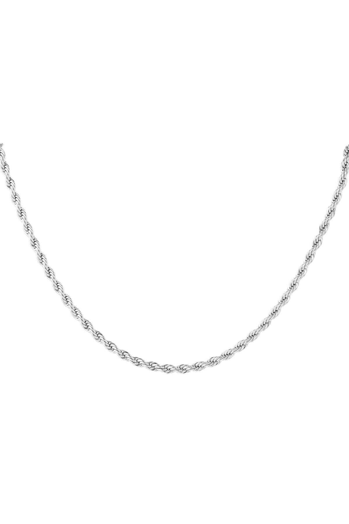 Collana intrecciata - argento - 4.0MM h5 
