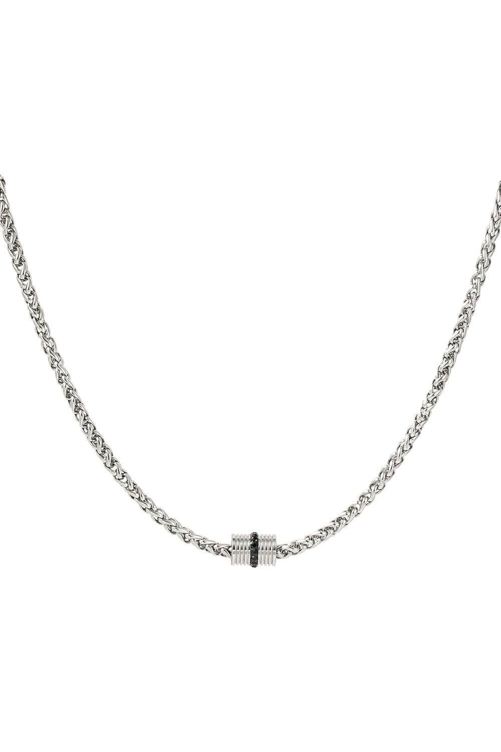 Herrenhalskette gedreht mit Charm – Silber