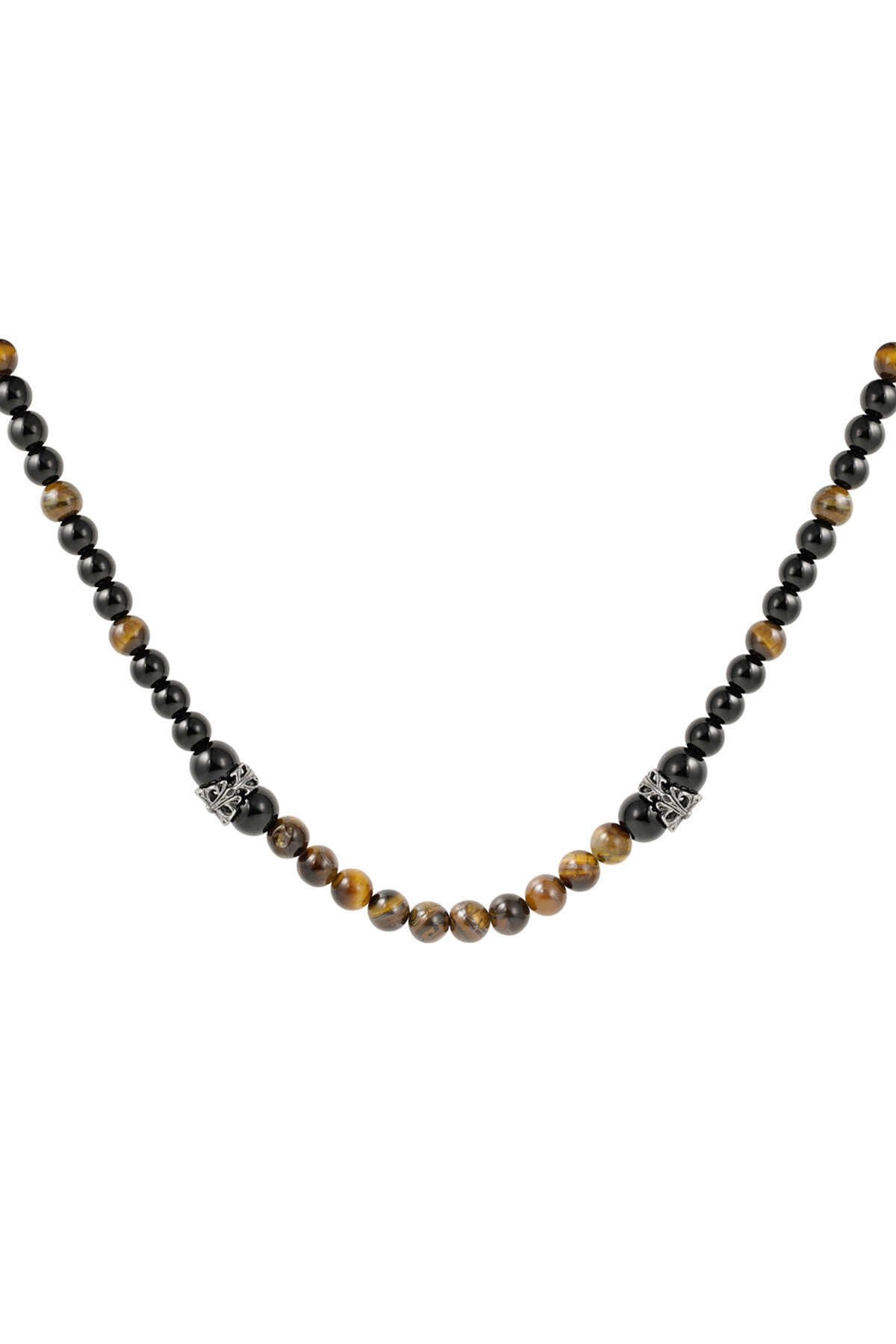 Collana da uomo con dettagli in perline