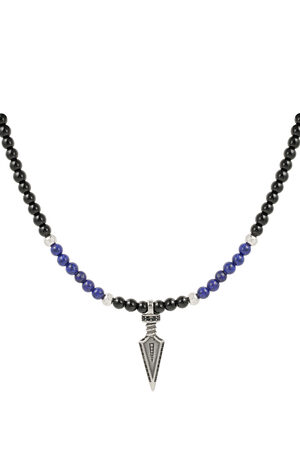 Collana da uomo con perline e ciondolo h5