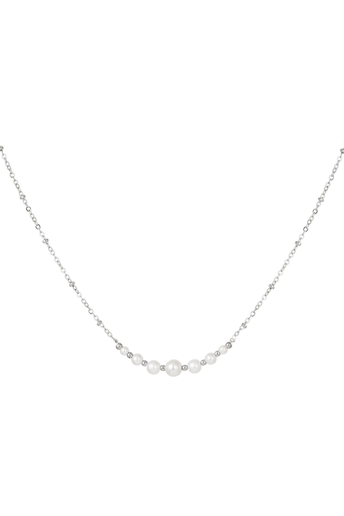 Necklace pearl party - Silver Color color