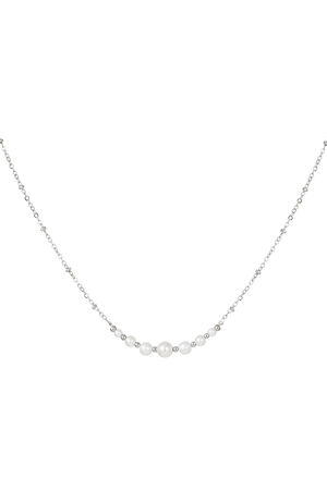 Necklace pearl party - Silver Color color h5
