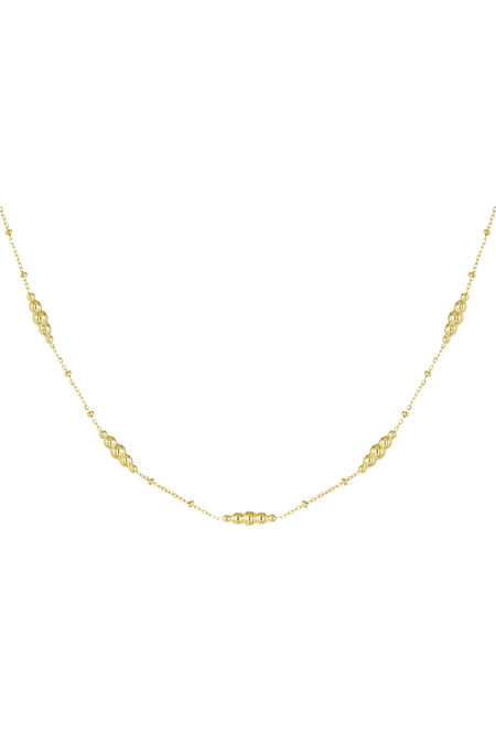 Schlichte Halskette mit gedrehten Anhängern – Goldfarbe - Goldfarbefarbe 2