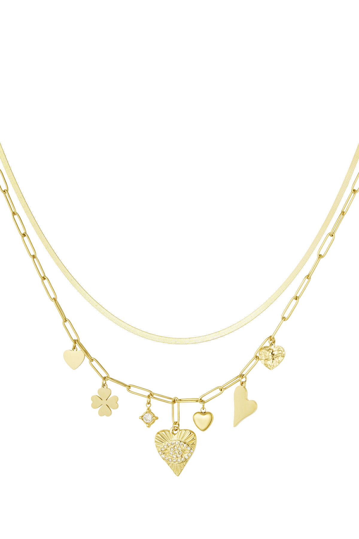 Collier charm numéro porte-bonheur 7 - doré h5 