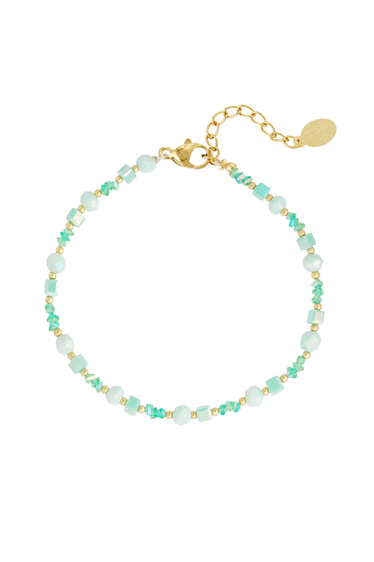 Cavigliera dall'atmosfera da spiaggia - verde/Colore oro (Pack with plastic bag) 