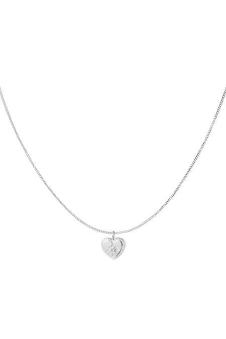 klassische herzkette mit diamant 2