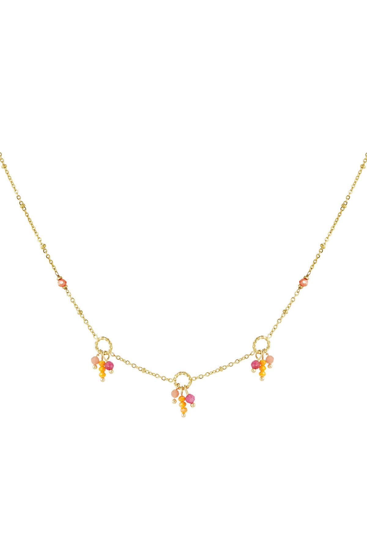 Ketting kleurrijke party - oranje roze h5 
