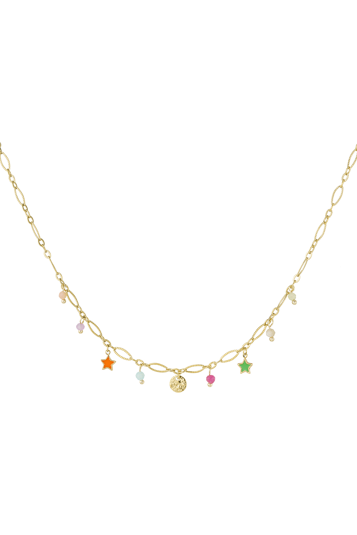Collar con charm de fiesta brillante - dorado  h5 